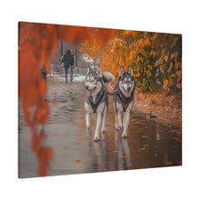 Load image into Gallery viewer, Husky Wall Art Canvas - Autumn Vibes Home Decor