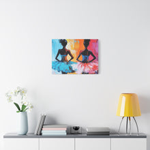 Load image into Gallery viewer, Dancing Ballerinas Canvas Wall Art, Colorful Abstract Ballet Painting, Girls Room Decor, Gift for Dance Lovers, Modern Art
