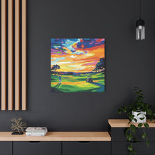 Load image into Gallery viewer, Vibrant Golf Sunset Canvas Art