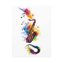 Load image into Gallery viewer, Vibrant Saxophone Art Canvas Print - Colorful Wall Decor