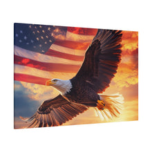 Load image into Gallery viewer, Patriotic Eagle Canvas Wall Art - 1.25" Stretched Frame
