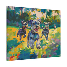 Load image into Gallery viewer, Vibrant Schnauzer Dogs Canvas Wall Art