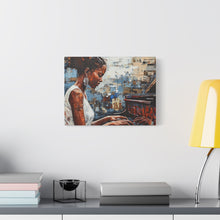 Load image into Gallery viewer, Canvas Wall Art, Piano Woman Artwork, Living Room Decor, Music Lover Gift, Black Artist Print, Home Office Decoration