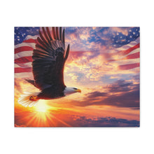 Load image into Gallery viewer, Eagle Sunset Canvas Wall Art - Patriotic Home Decor