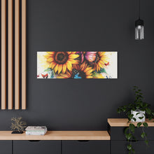 Load image into Gallery viewer, Vibrant Floral Canvas Wall Art, Butterfly Decor