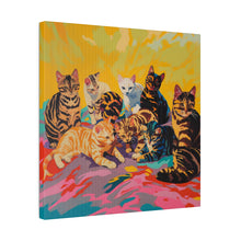 Load image into Gallery viewer, Colorful Cat Canvas Art - Vibrant Cat Portraits for Cat Lovers