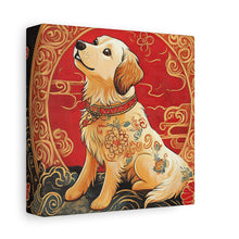 Load image into Gallery viewer, Lunar Year of the Dog Art Canvas - Stretched Wall Decor for Dog Lovers