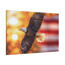 Load image into Gallery viewer, Eagle in Flight Canvas Art - 12x12 Stretched Wall Decor