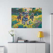 Load image into Gallery viewer, Vibrant Schnauzer Dogs Canvas Wall Art