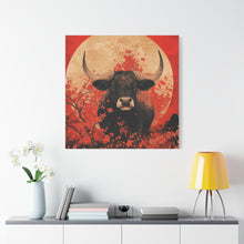 Load image into Gallery viewer, Lunar Year of the Ox - Stretched Matte Print for Home Decor