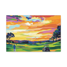 Load image into Gallery viewer, Vibrant Golf Sunset Canvas Art