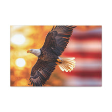 Load image into Gallery viewer, Eagle in Flight Canvas Art - 12x12 Stretched Wall Decor