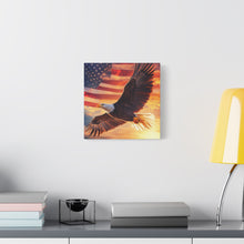 Load image into Gallery viewer, Patriotic Eagle Canvas Wall Art - 1.25" Stretched Frame