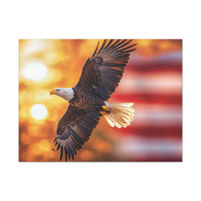 Load image into Gallery viewer, Eagle in Flight Canvas Art - 12x12 Stretched Wall Decor