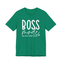 Load image into Gallery viewer, Boss Mode Unisex Jersey Tee - Motivational Short Sleeve Shirt for Entrepreneurs