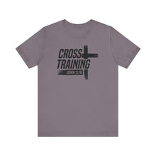 Load image into Gallery viewer, Faith Inspired Unisex Jersey Tee - 'Cross Training' with John 3:16