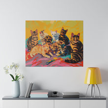 Load image into Gallery viewer, Colorful Cat Canvas Art - Vibrant Cat Portraits for Cat Lovers