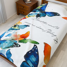 Load image into Gallery viewer, Butterfly Plush Blanket