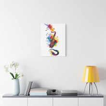 Load image into Gallery viewer, Vibrant Saxophone Art Canvas Print - Colorful Wall Decor