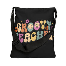 Load image into Gallery viewer, Adjustable Tote Bag (AOP) - Groovy Teacher