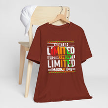 Load image into Gallery viewer, Inspirational Unisex Short Sleeve Tee - "Never Be Limited" Design
