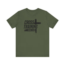 Load image into Gallery viewer, Faith Inspired Unisex Jersey Tee - 'Cross Training' with John 3:16