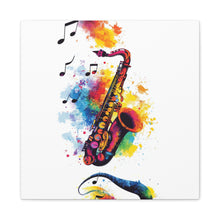 Load image into Gallery viewer, Vibrant Saxophone Art Canvas Print - Colorful Wall Decor