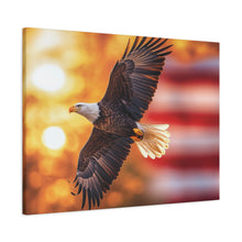 Load image into Gallery viewer, Eagle in Flight Canvas Art - 12x12 Stretched Wall Decor