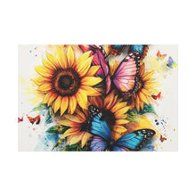 Load image into Gallery viewer, Vibrant Floral Canvas Wall Art, Butterfly Decor