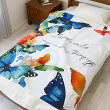 Load image into Gallery viewer, Butterfly Plush Blanket