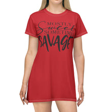 Load image into Gallery viewer, T-Shirt Dress (AOP) - Savage