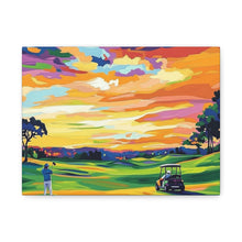 Load image into Gallery viewer, Vibrant Golf Sunset Canvas Art