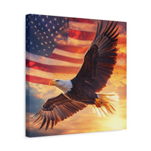 Load image into Gallery viewer, Patriotic Eagle Canvas Wall Art - 1.25" Stretched Frame