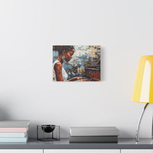 Load image into Gallery viewer, Canvas Wall Art, Piano Woman Artwork, Living Room Decor, Music Lover Gift, Black Artist Print, Home Office Decoration