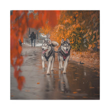 Load image into Gallery viewer, Husky Wall Art Canvas - Autumn Vibes Home Decor