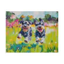 Load image into Gallery viewer, Playful Schnauzer Dogs Canvas Art