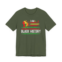 Load image into Gallery viewer, I Am Black History Unisex Short Sleeve Tee - Celebrate Heritage & Culture