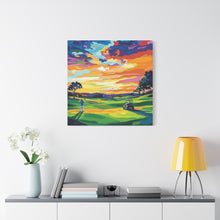 Load image into Gallery viewer, Vibrant Golf Sunset Canvas Art