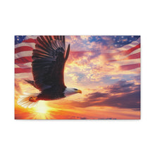 Load image into Gallery viewer, Eagle Sunset Canvas Wall Art - Patriotic Home Decor