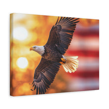 Load image into Gallery viewer, Eagle in Flight Canvas Art - 12x12 Stretched Wall Decor