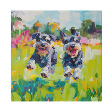 Load image into Gallery viewer, Playful Schnauzer Dogs Canvas Art