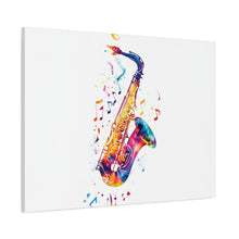 Load image into Gallery viewer, Vibrant Saxophone Canvas Wall Art - Perfect for Music Lovers
