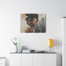 Load image into Gallery viewer, Urban Chic Canvas Art - Vibrant Female Portrait with Headphones