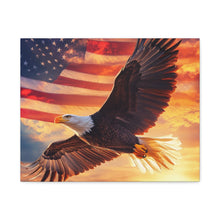 Load image into Gallery viewer, Patriotic Eagle Canvas Wall Art - 1.25" Stretched Frame