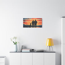 Load image into Gallery viewer, Patriotic Canvas Print - Heroes and Their Dogs - Perfect for Veterans Day and Memorial Day