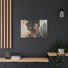 Load image into Gallery viewer, Urban Chic Canvas Art - Vibrant Female Portrait with Headphones