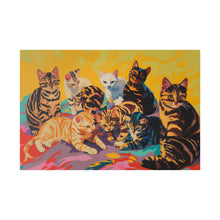 Load image into Gallery viewer, Colorful Cat Canvas Art - Vibrant Cat Portraits for Cat Lovers