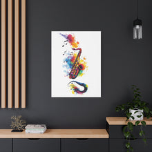 Load image into Gallery viewer, Vibrant Saxophone Art Canvas Print - Colorful Wall Decor