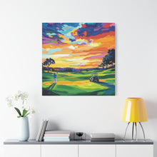 Load image into Gallery viewer, Vibrant Golf Sunset Canvas Art