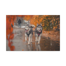 Load image into Gallery viewer, Husky Wall Art Canvas - Autumn Vibes Home Decor